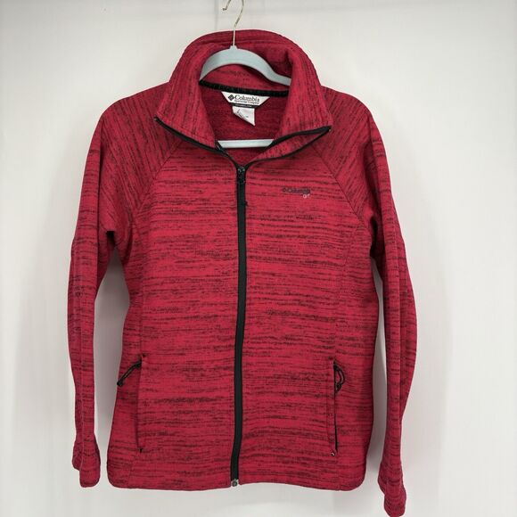 Columbia GRT Jacket Womens Large Heather Red/black Full Zip - Picture 2 of 9